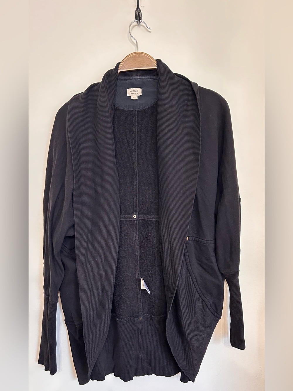 ARITZIA WILFRED DIDEROT COCOON CARDIGAN DRAPED SHAWL COLLAR